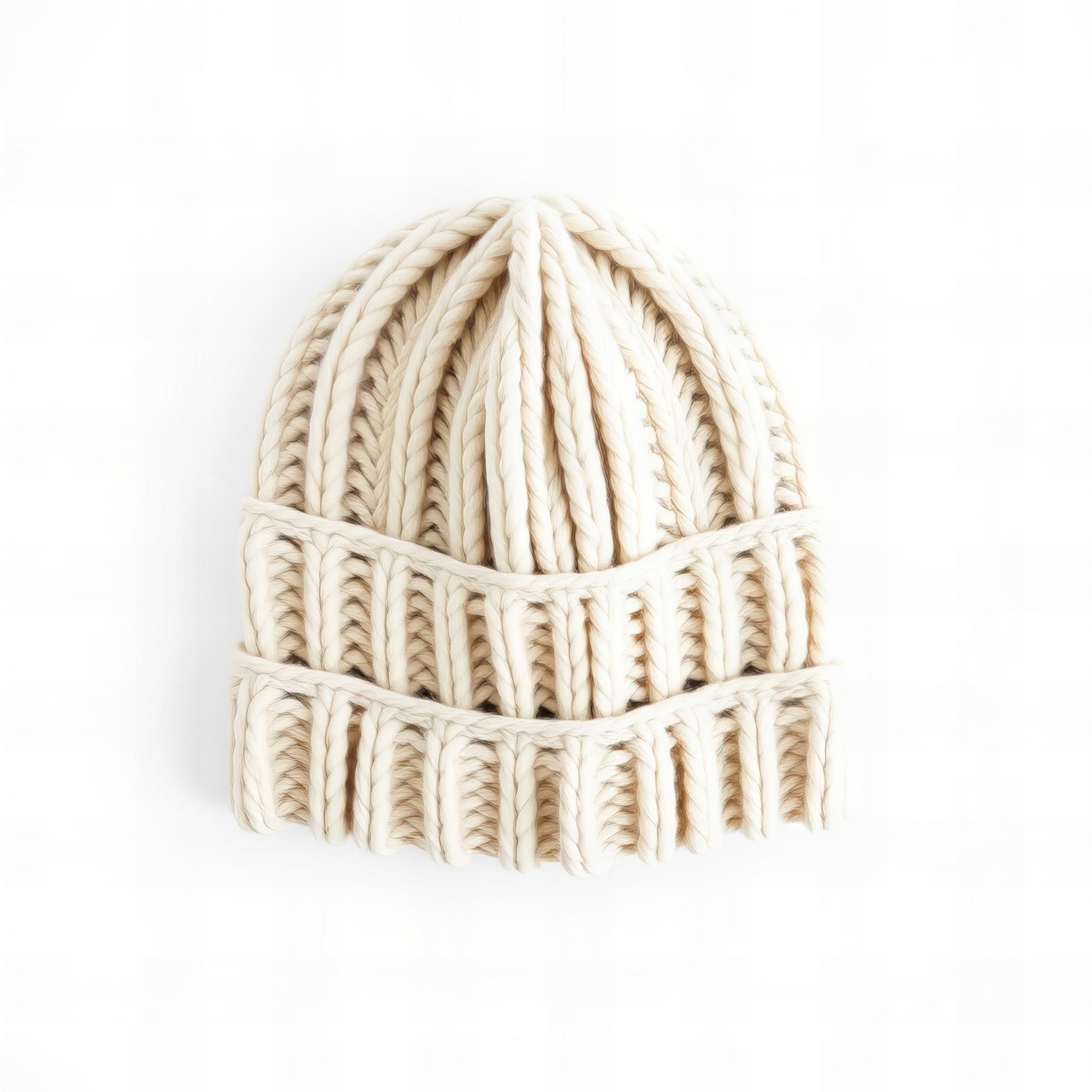 Cappello ricamato a mano con motivo geometrico